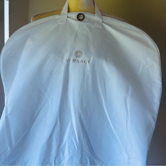 Rare! Versus Versace White Denim Jacket with Gold Lion Buttons, Sz 44 NWOT - Picture 14 of 16